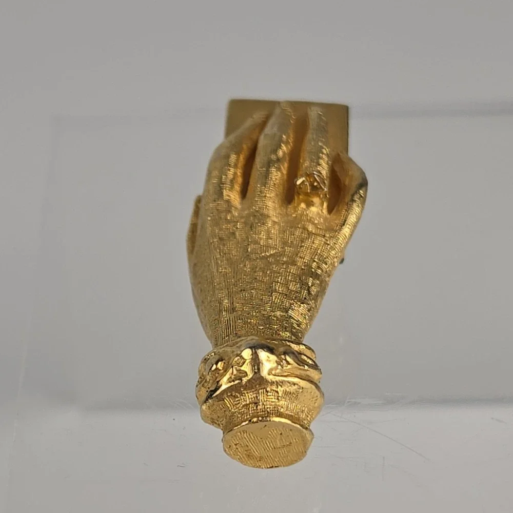 Rare Signed Lilly Dache for Jolle Gold Tone Hand Pencil Sharpener Vtg MidCentury